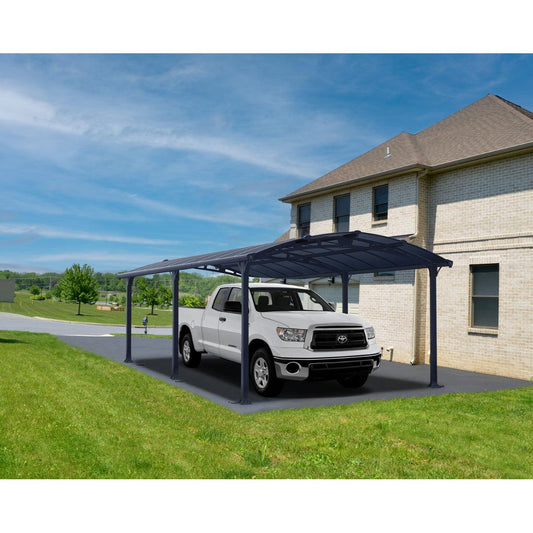 Arcadia Aluminum Carport 12 x 21 x 7 ft. | Palram-Canopia-Delightful Yard