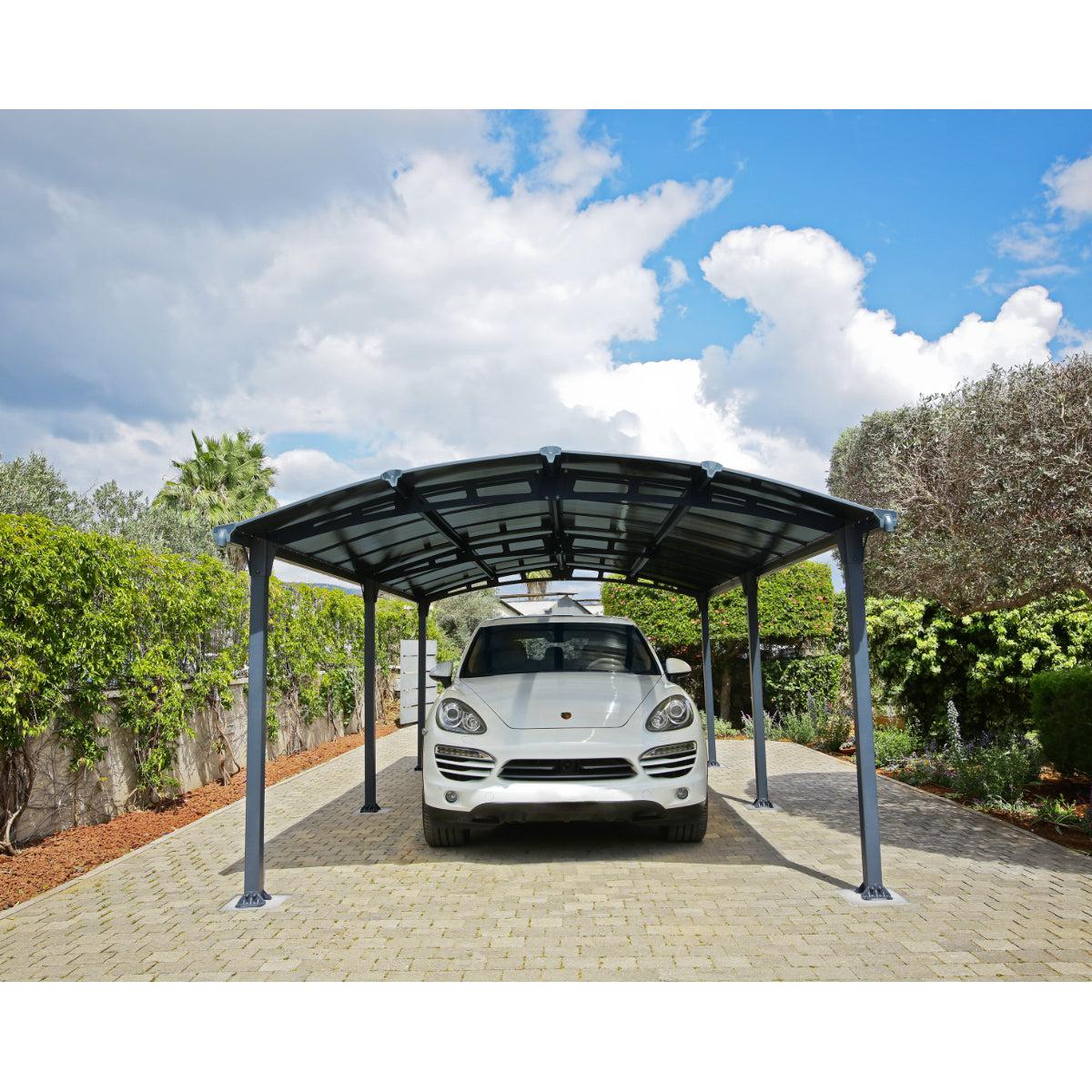 Arcadia Aluminum Carport 12 x 21 x 7 ft. | Palram-Canopia-Delightful Yard