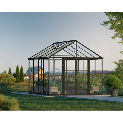 Aria Premium Polycarbonate Greenhouse 10 x 10 ft. Black | Palram-Canopia-Delightful Yard