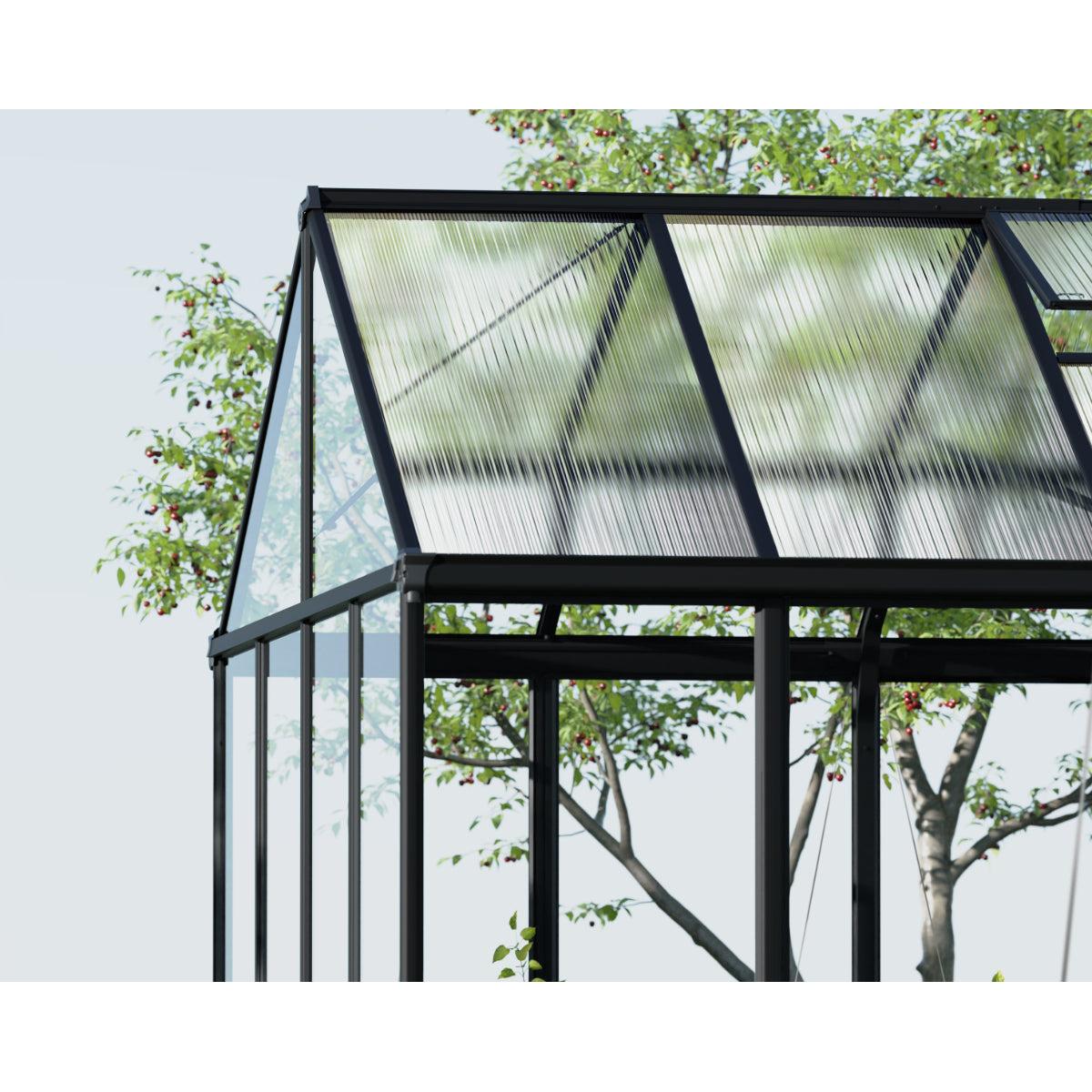 Aria Premium Polycarbonate Greenhouse 10 x 15 ft. Black | Palram-Canopia-Delightful Yard
