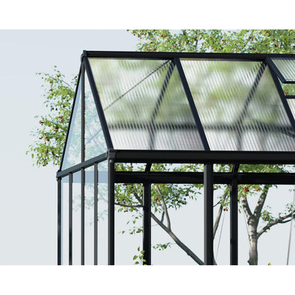 Aria Premium Polycarbonate Greenhouse 10 x 15 ft. Black | Palram-Canopia-Delightful Yard