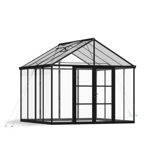 Aria Premium Polycarbonate Greenhouse 10 x 10 ft. Black | Palram-Canopia-Delightful Yard