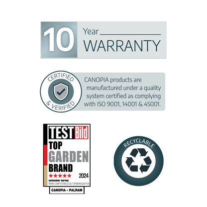 Aria Premium Polycarbonate Greenhouse 10 x 20 ft. Black | Palram-Canopia-Delightful Yard