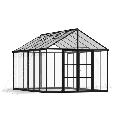 Aria Premium Polycarbonate Greenhouse 10 x 15 ft. Black | Palram-Canopia-Delightful Yard