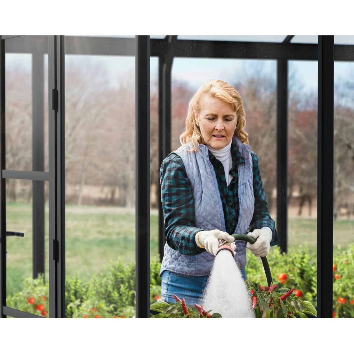 Aria Premium Polycarbonate Greenhouse 10 x 20 ft. Black | Palram-Canopia-Delightful Yard