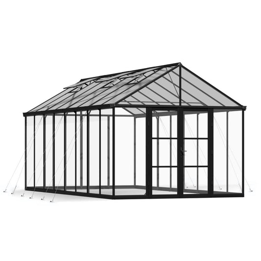 Aria Premium Polycarbonate Greenhouse 10 x 20 ft. Black | Palram-Canopia-Delightful Yard