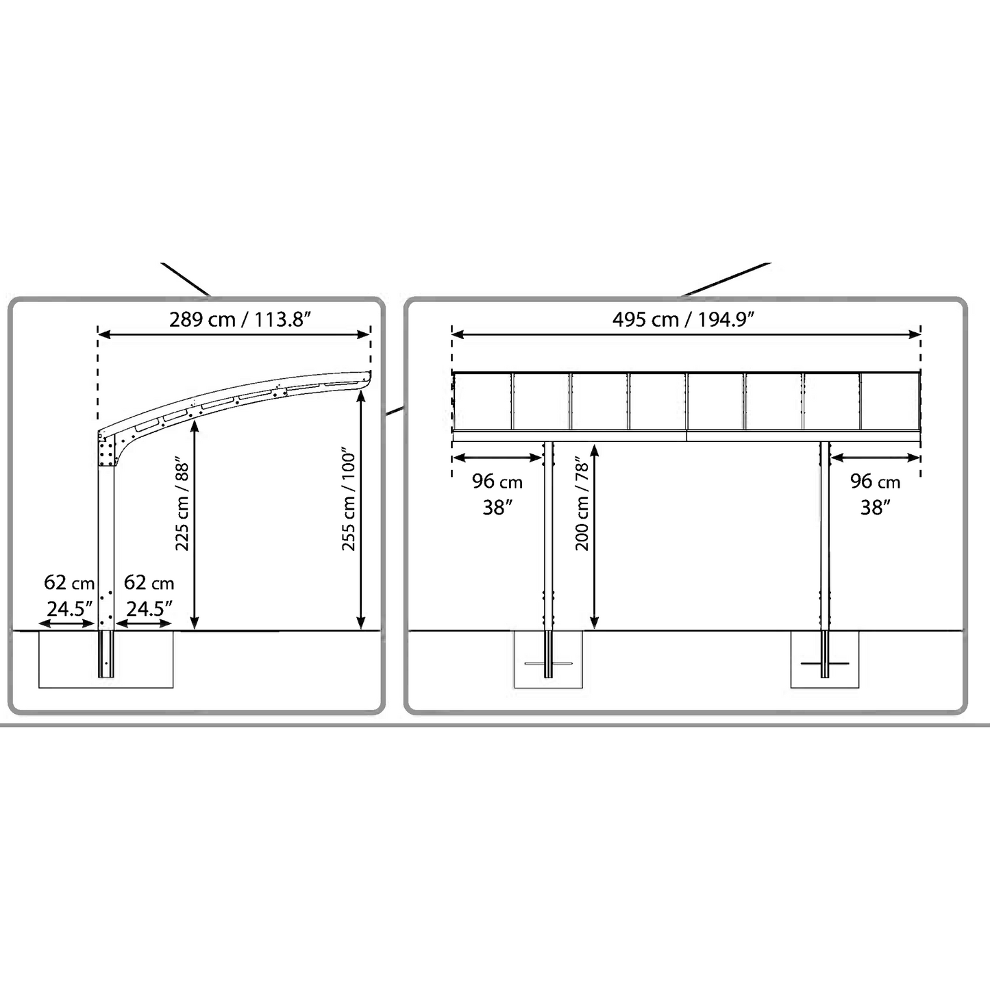 Arizona 5000 Wave Carport 10 x 16 x 9 ft. | Palram-Canopia - Delightful Yard