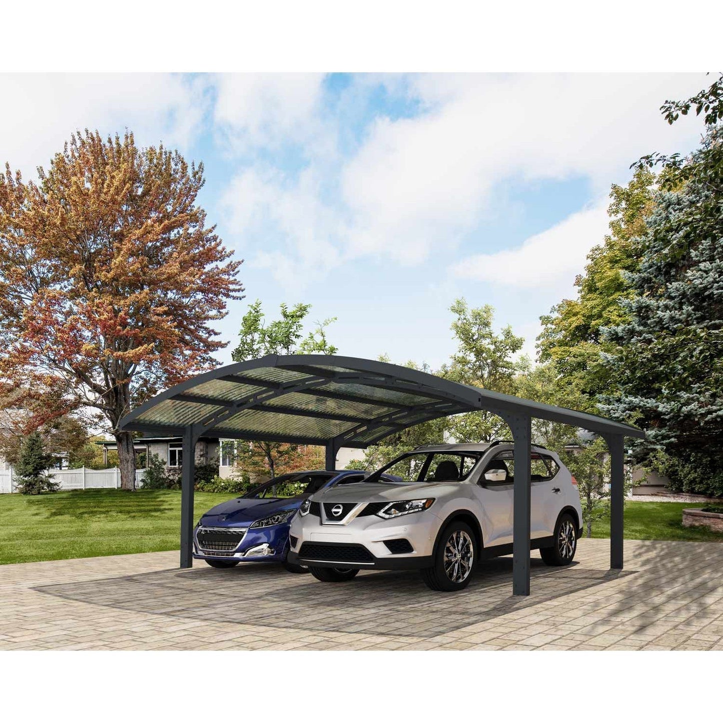 Arizona Wave Aluminum Carport 10 x 16 x 9 ft. | Palram-Canopia-Delightful Yard