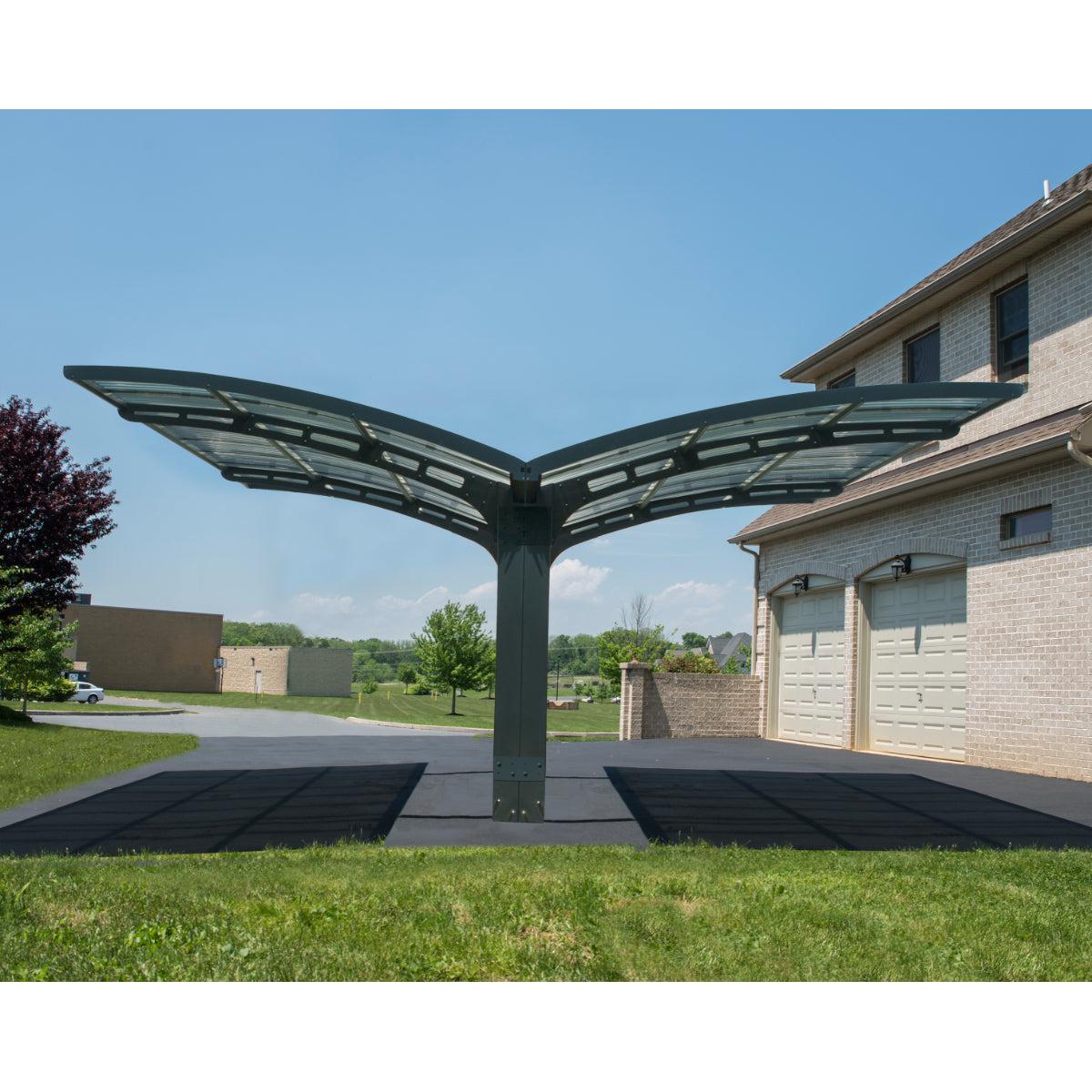 Arizona Wave Aluminum Carport 10 x 16 x 9 ft. | Palram-Canopia-Delightful Yard