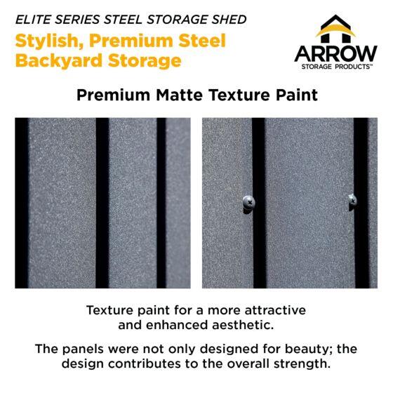 Arrow Elite Steel Storage Shed 10 x 8 ft. - Delightful Yard