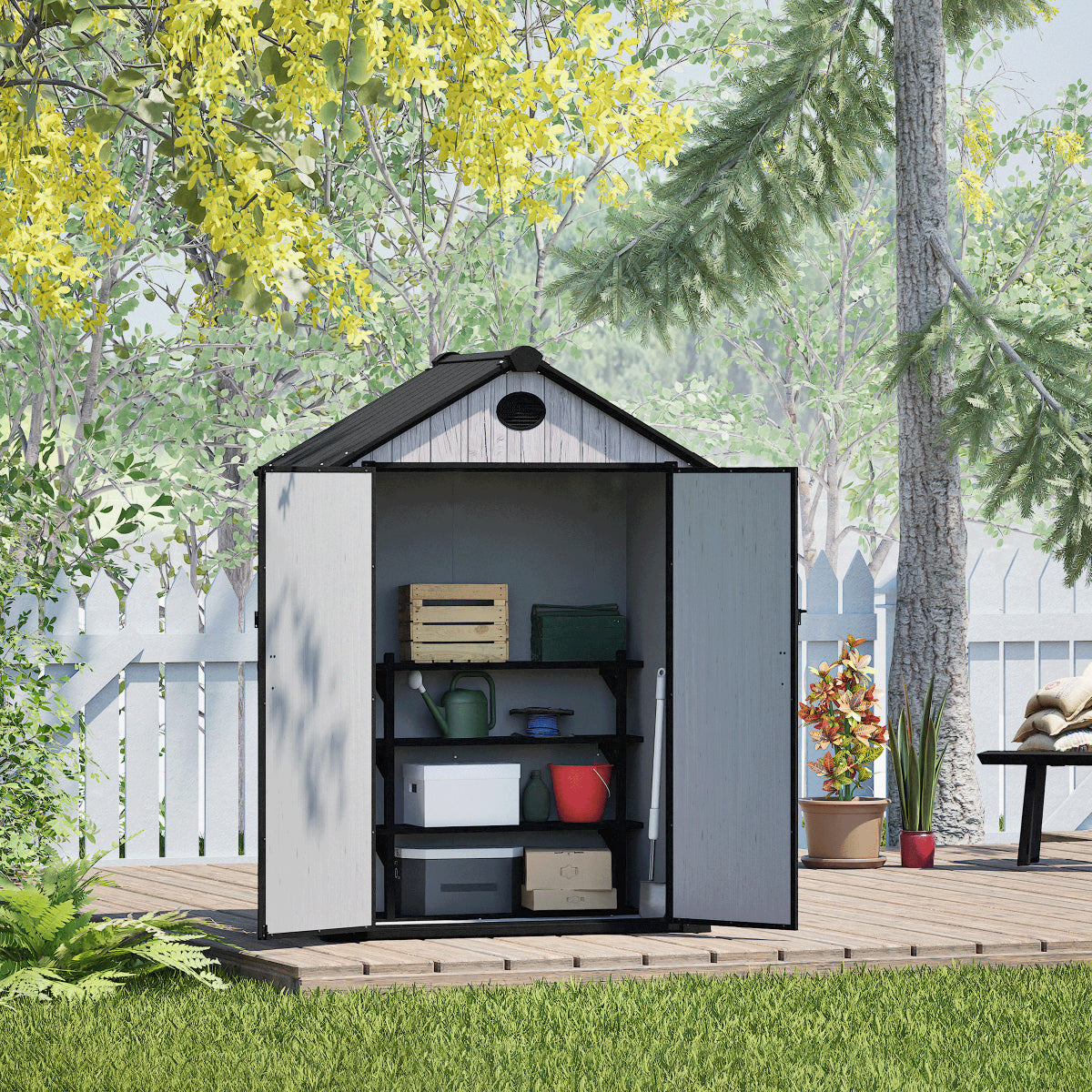 Arrow Resin Storage Shed 6 x 4 ft.-Delightful Yard