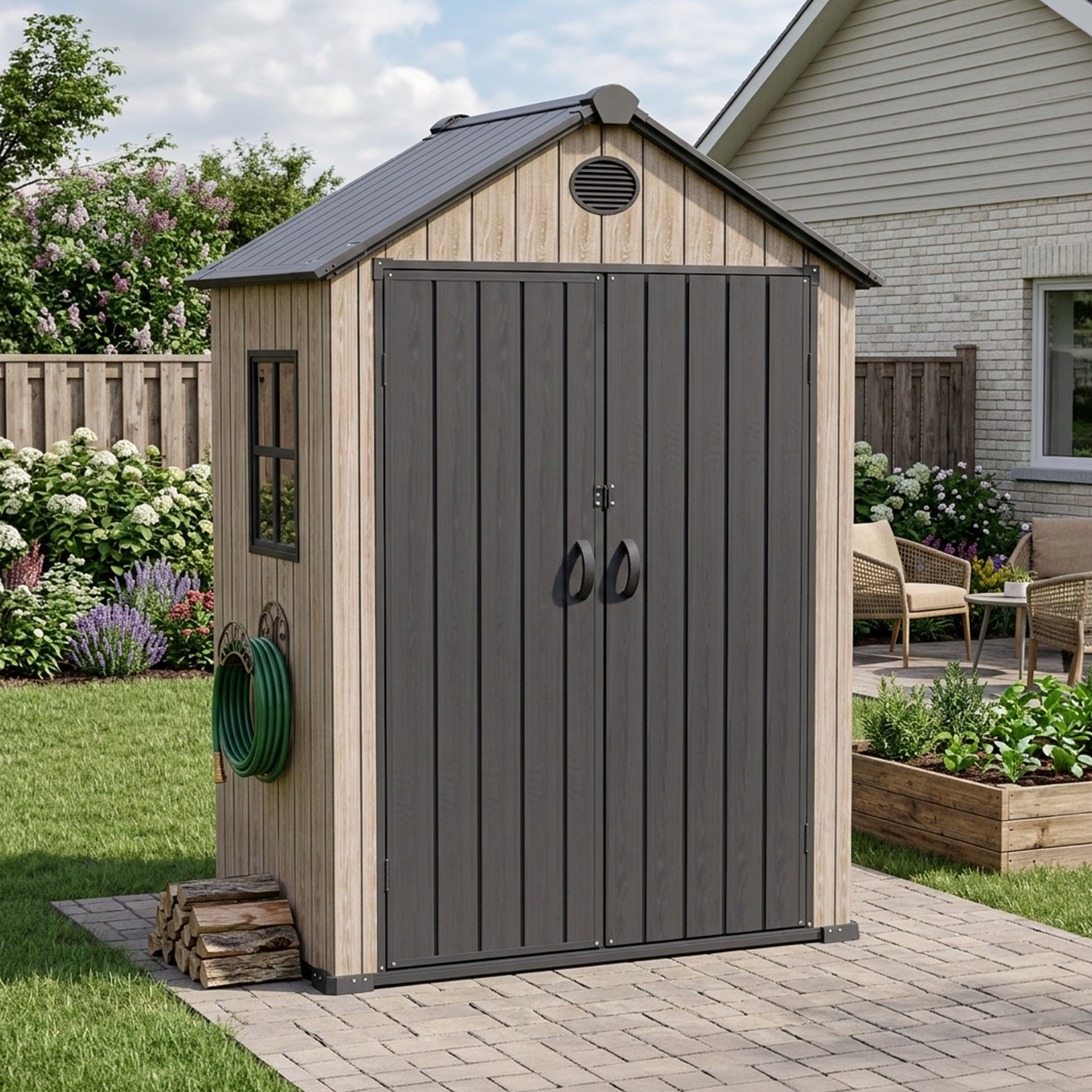 Arrow Resin Storage Shed 6 x 4 ft.-Delightful Yard