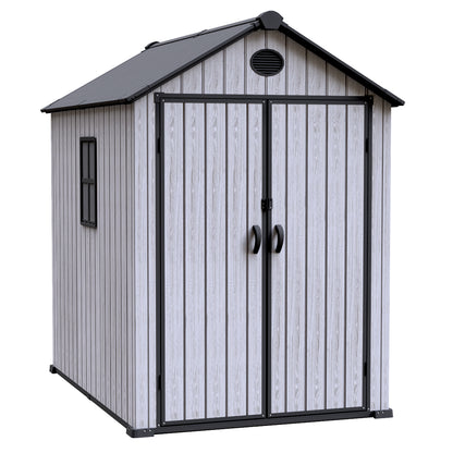 Arrow Resin Storage Shed 6 x 8 ft.-Delightful Yard