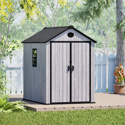 Arrow Resin Storage Shed 6 x 8 ft.-Delightful Yard
