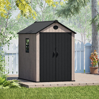 Arrow Resin Storage Shed 6 x 8 ft.-Delightful Yard