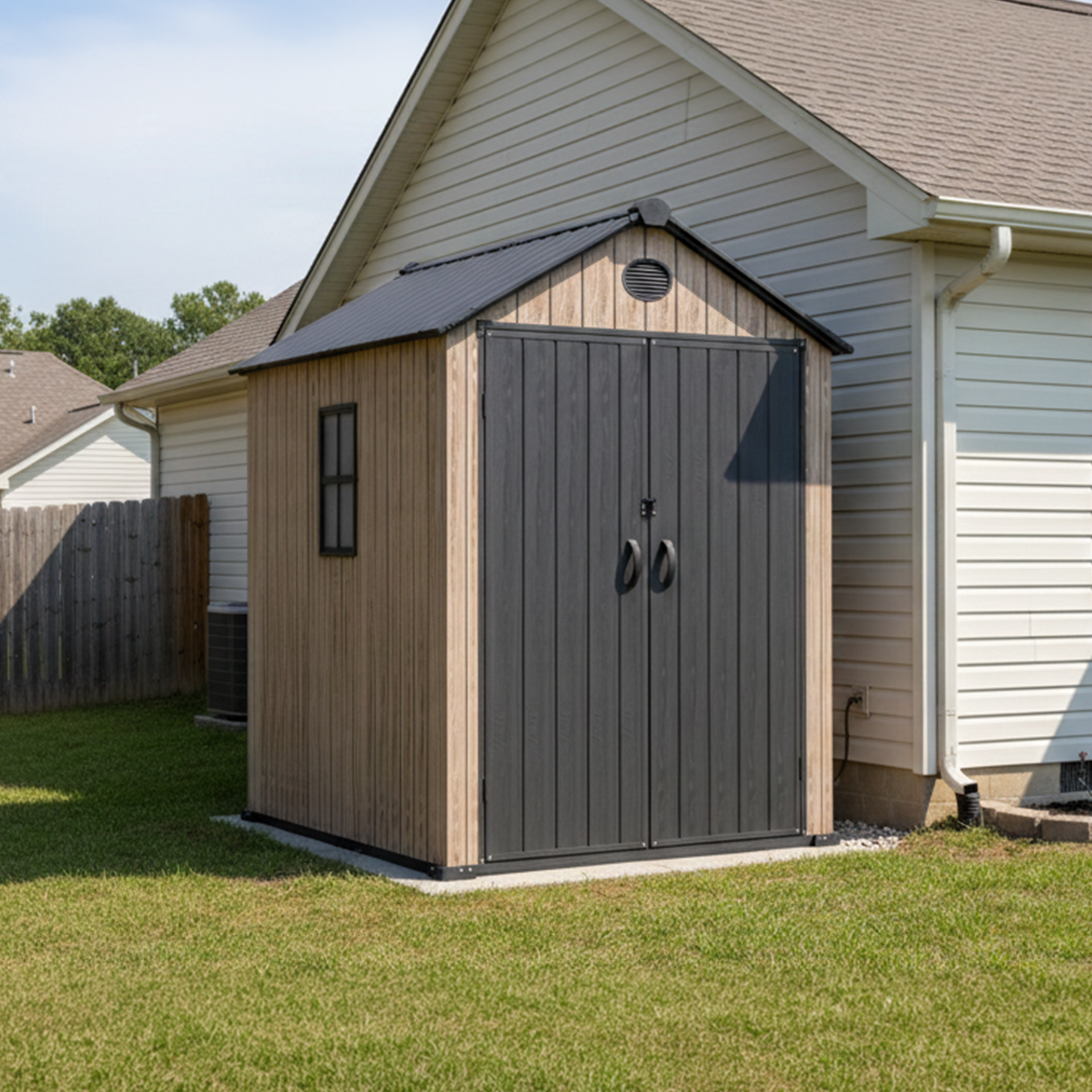 Arrow Resin Storage Shed 6 x 8 ft.-Delightful Yard
