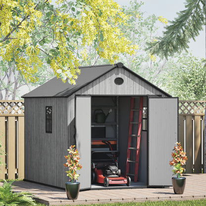 Arrow Resin Storage Shed 8 x 10 ft.-Delightful Yard