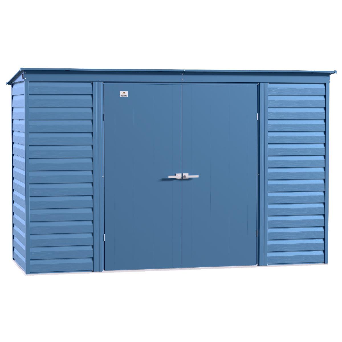 Arrow Select Steel Storage Shed 10 x 4 ft. | Pent Roof-Delightful Yard