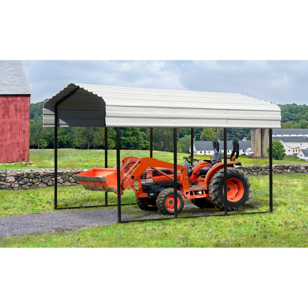 Arrow Steel Carport Canopy 10 x 15 x 9 ft.-Delightful Yard
