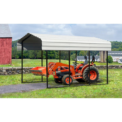 Arrow Steel Carport Canopy 10 x 15 x 9 ft.-Delightful Yard