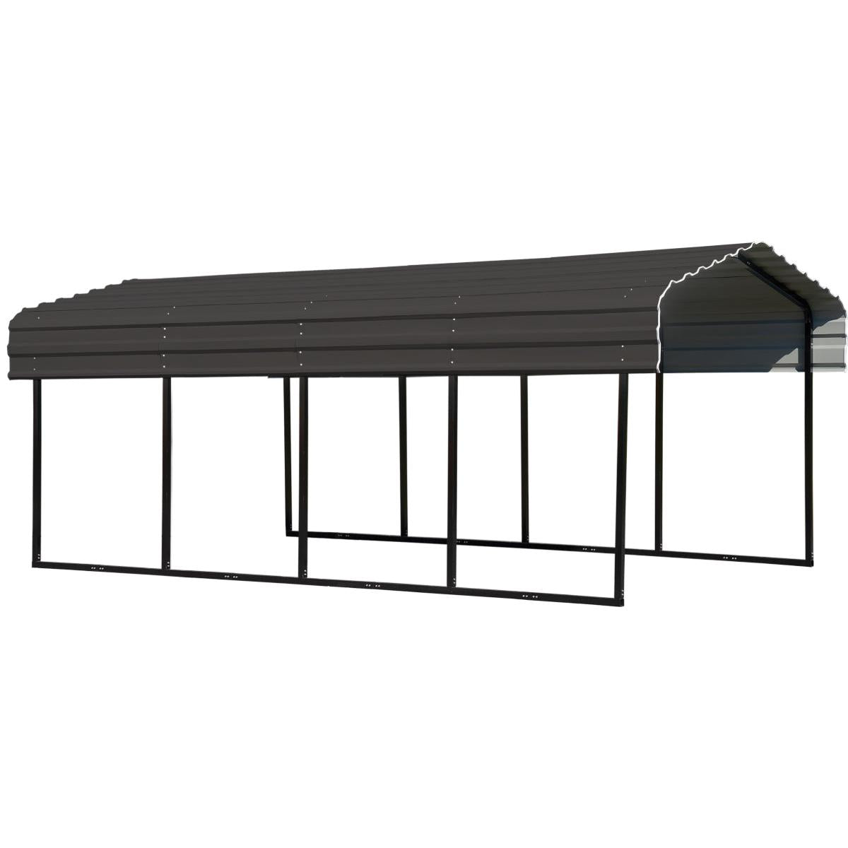 Arrow Steel Carport Canopy 10 x 20 x 7 ft.-Delightful Yard