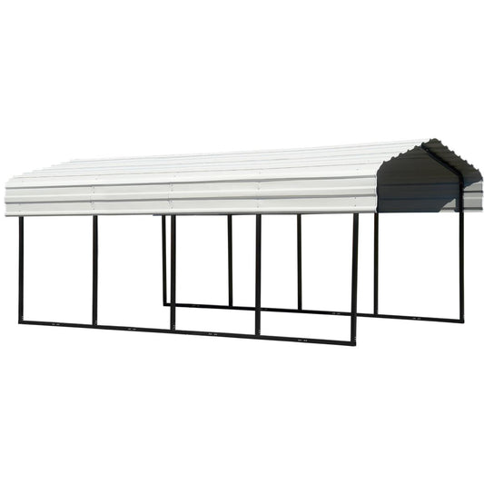 Arrow Steel Carport Canopy 10 x 20 x 7 ft.-Delightful Yard