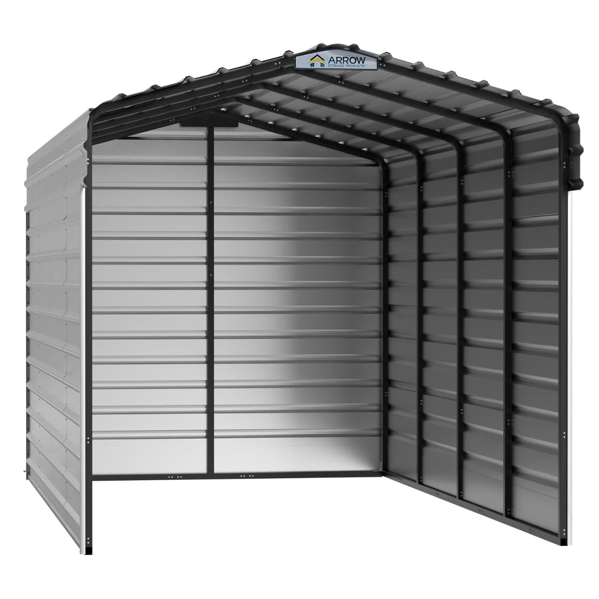 Arrow Steel Carport Canopy 10 x 20 x 9 ft.-Delightful Yard