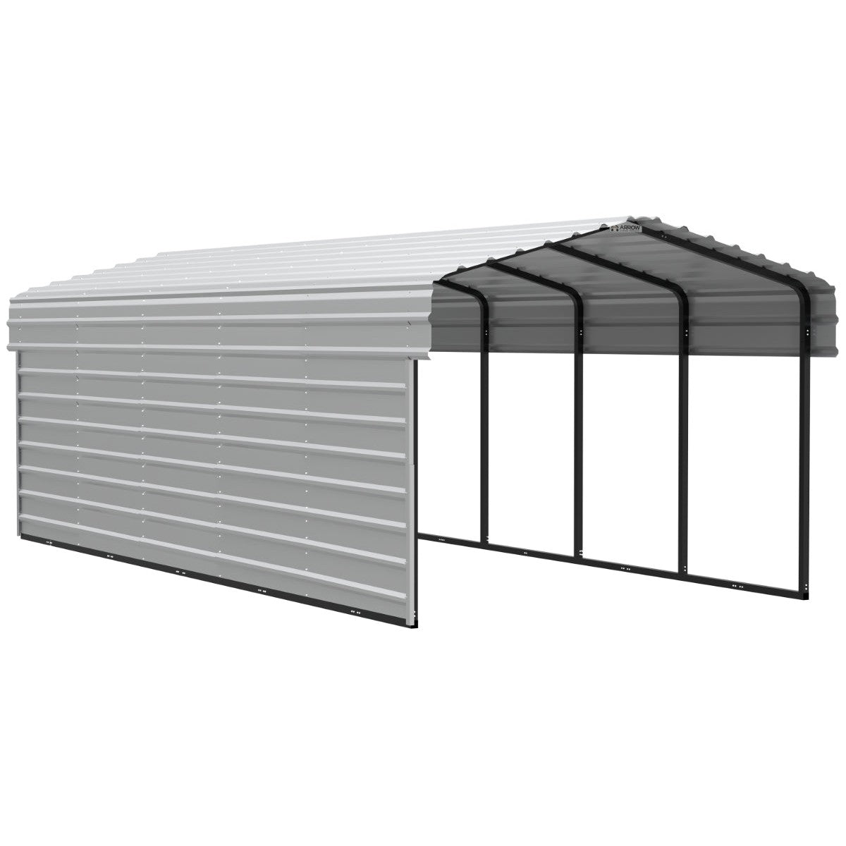 Arrow Steel Carport Canopy 10 x 24 x 7 ft.-Delightful Yard