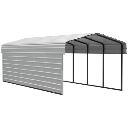 Arrow Steel Carport Canopy 10 x 24 x 7 ft.-Delightful Yard