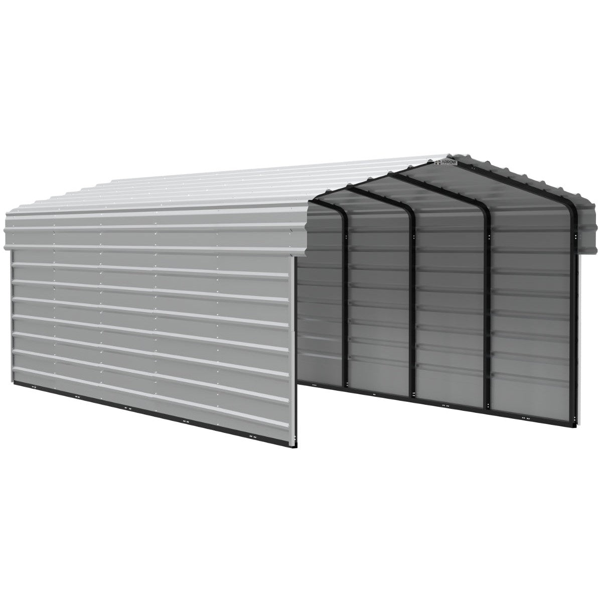 Arrow Steel Carport Canopy 10 x 24 x 7 ft.-Delightful Yard