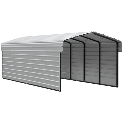 Arrow Steel Carport Canopy 10 x 24 x 7 ft.-Delightful Yard