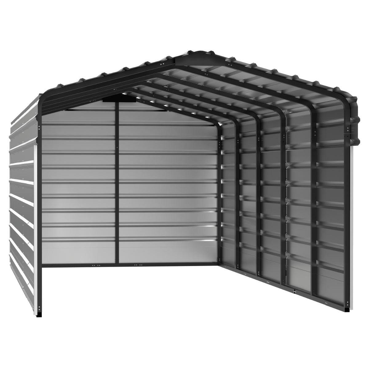 Arrow Steel Carport Canopy 10 x 24 x 7 ft.-Delightful Yard
