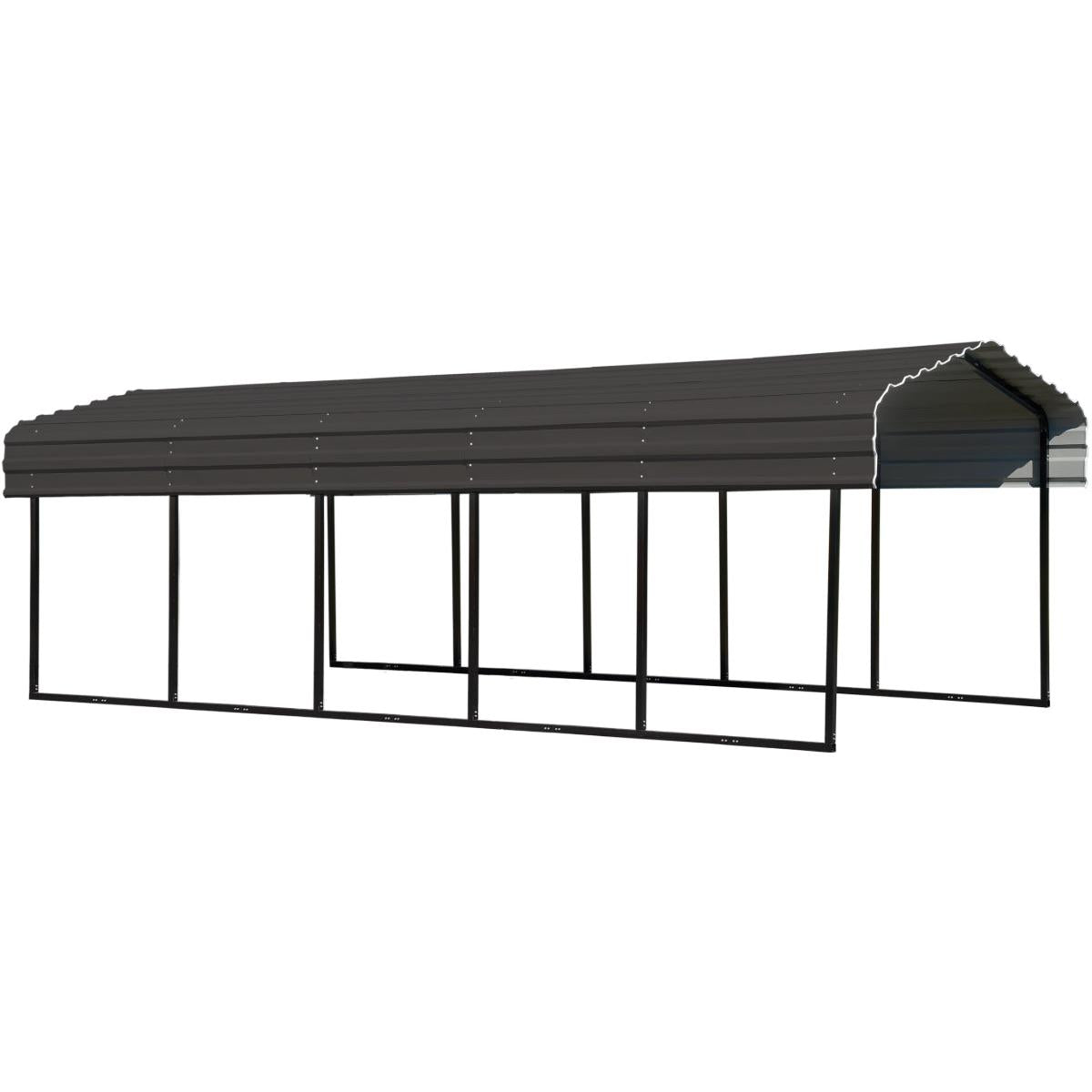 Arrow Steel Carport Canopy 10 x 24 x 7 ft.-Delightful Yard