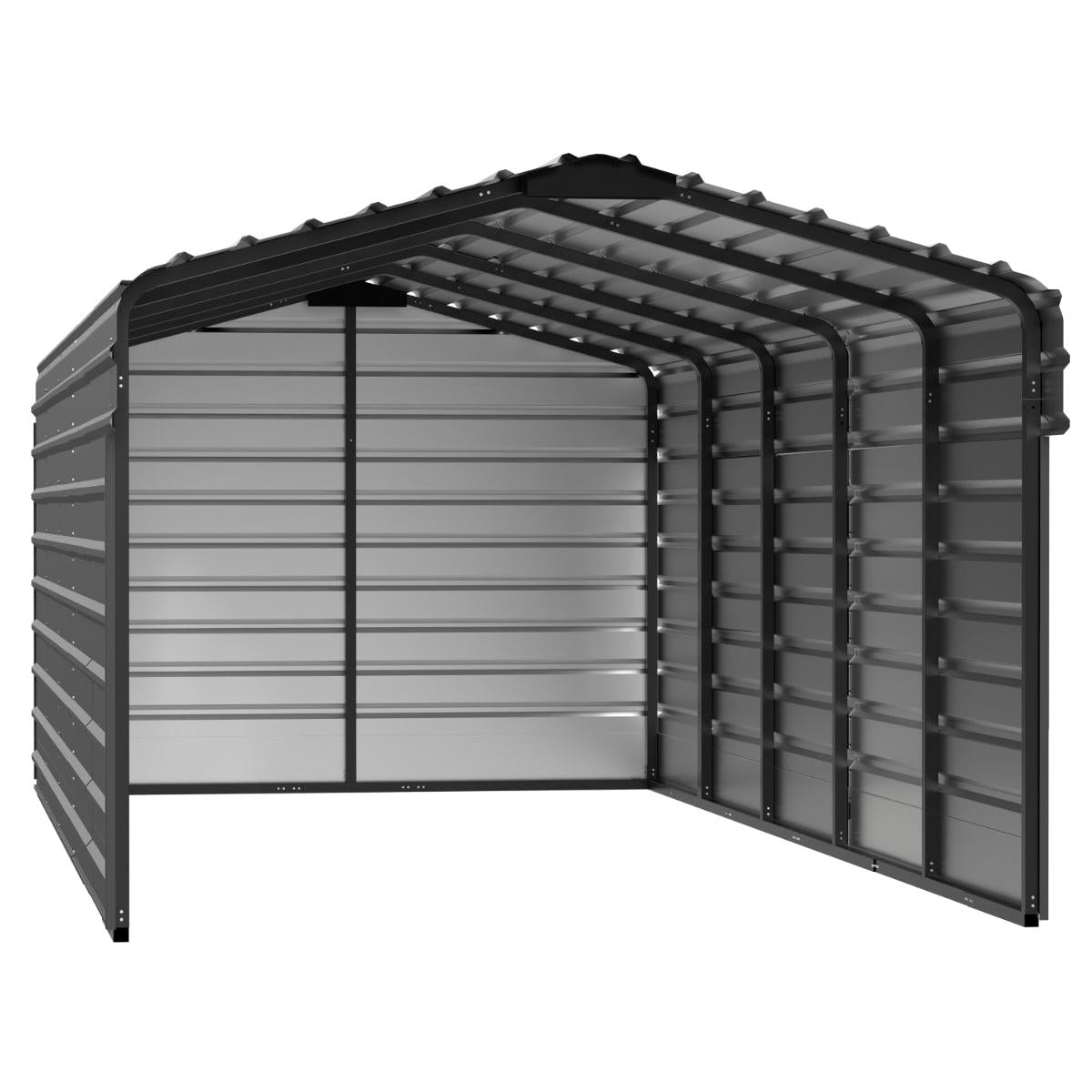 Arrow Steel Carport Canopy 10 x 24 x 7 ft.-Delightful Yard