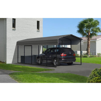 Arrow Steel Carport Canopy 10 x 24 x 7 ft.-Delightful Yard