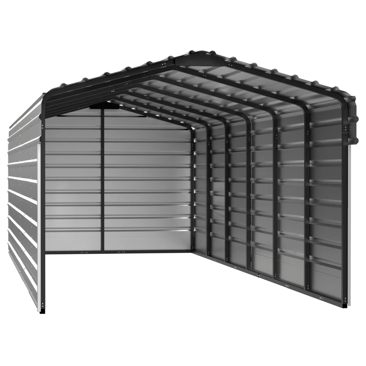 Arrow Steel Carport Canopy 10 x 29 x 7 ft.-Delightful Yard