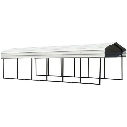 Arrow Steel Carport Canopy 10 x 29 x 7 ft.-Delightful Yard