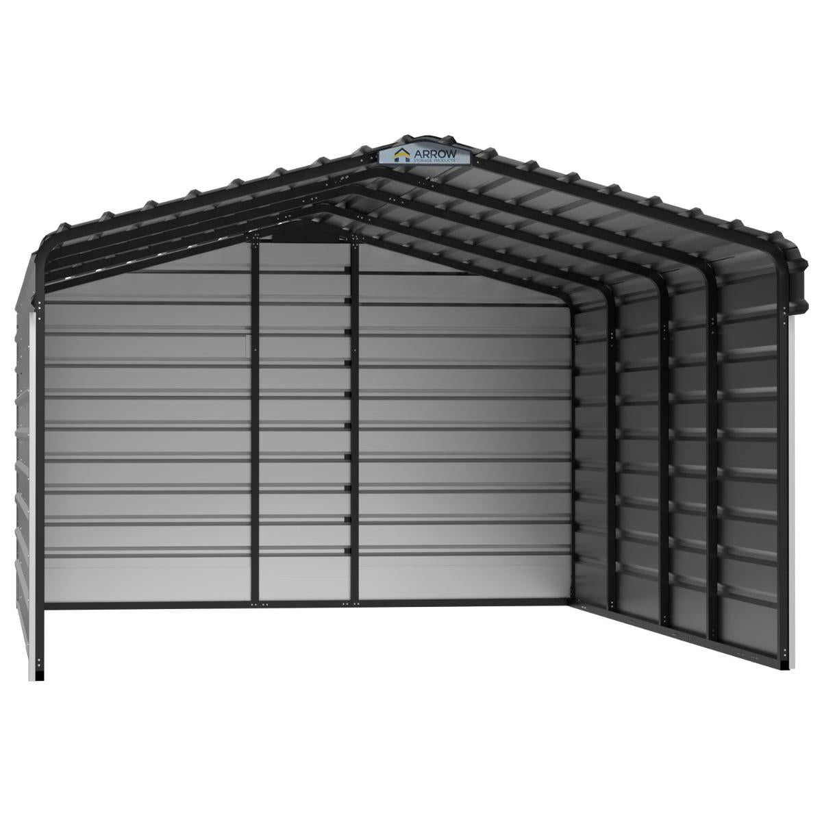 Arrow Steel Carport Canopy 12 x 20 x 7 ft.-Delightful Yard