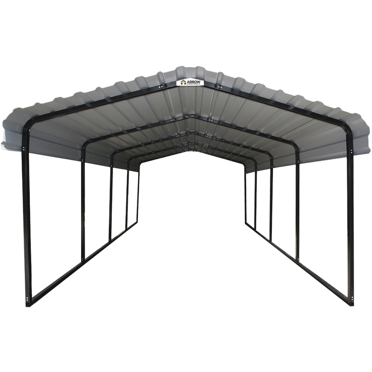 Arrow Steel Carport Canopy 12 x 20 x 7 ft.-Delightful Yard