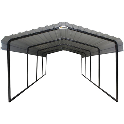 Arrow Steel Carport Canopy 12 x 20 x 7 ft.-Delightful Yard