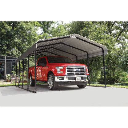 Arrow Steel Carport Canopy 12 x 20 x 7 ft.-Delightful Yard
