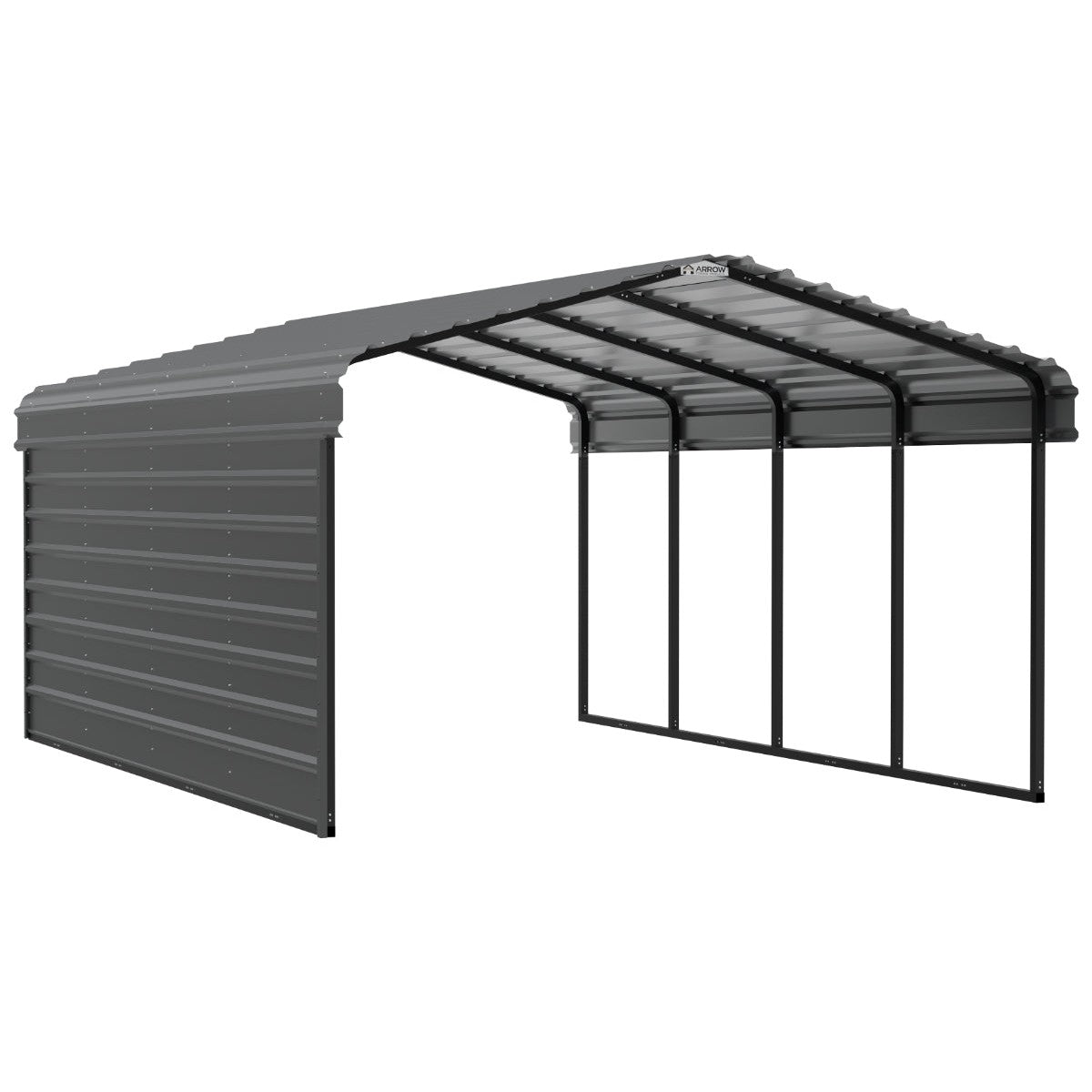 Arrow Steel Carport Canopy 12 x 20 x 7 ft.-Delightful Yard