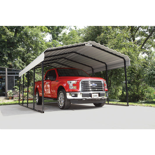 Arrow Steel Carport Canopy 12 x 20 x 7 ft.-Delightful Yard