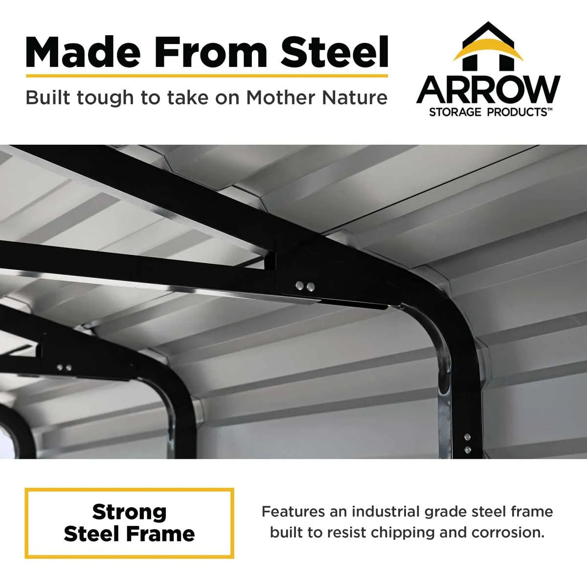 Arrow Steel Carport Canopy 10 x 15 x 9 ft.-Delightful Yard