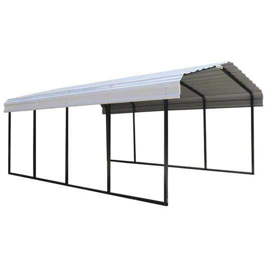 Arrow Steel Carport Canopy 12 x 20 x 7 ft.-Delightful Yard