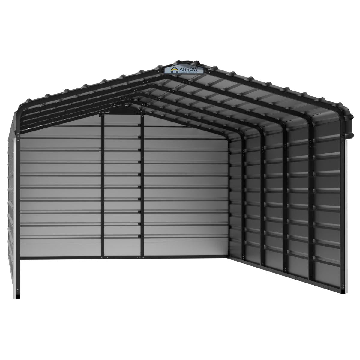 Arrow Steel Carport Canopy 12 x 24 x 7 ft.-Delightful Yard