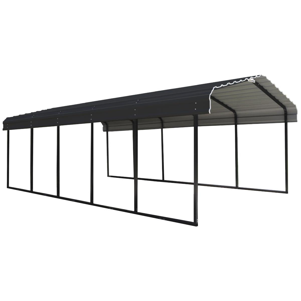 Arrow Steel Carport Canopy 12 x 24 x 7 ft.-Delightful Yard