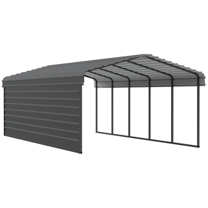 Arrow Steel Carport Canopy 12 x 24 x 7 ft.-Delightful Yard
