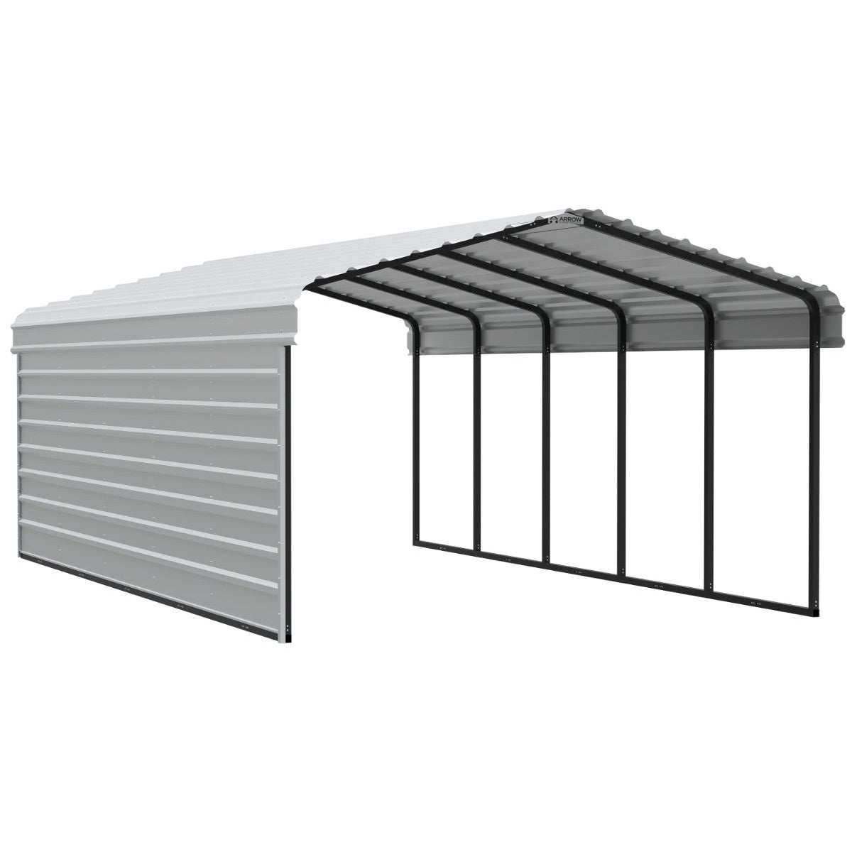 Arrow Steel Carport Canopy 12 x 24 x 7 ft.-Delightful Yard