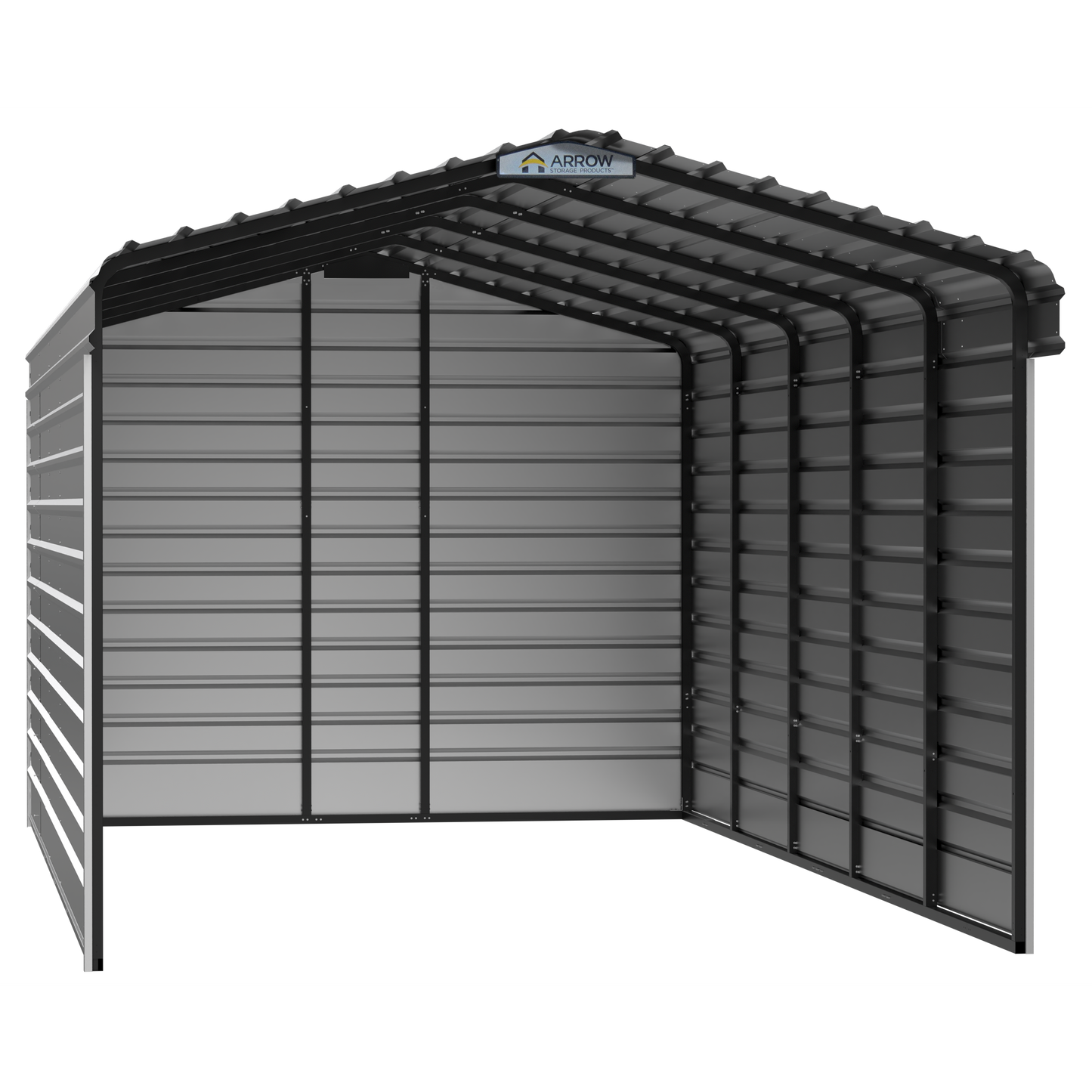 Arrow Steel Carport Canopy 12 x 24 x 9 ft.-Delightful Yard